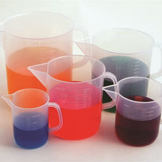 Beakers W/ Handle, Short,Pp, 1000ml Pk/6 - 81122