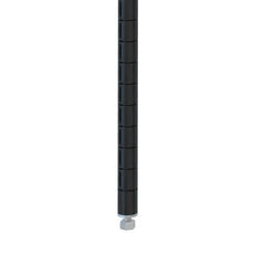 Metro 86PQBL qwikSLOT Wire Shelving Post, Black, 86"H