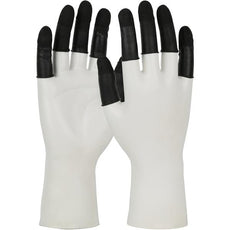 Static Dissipative Vacuum Sealed Latex Finger Cots ISO 5 (Class 100), Black, Small - 8CS