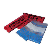 Red Biohazard Bags w/ black printed markings, 216mm x 279mm (8.5" x 11") - box of 100-A9004R