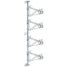 Metro AW56C Super Erecta Post-Type Wall Mount Mid Unit Kit, Chrome, for 24" Shelf Width, 4 Shelf Levels