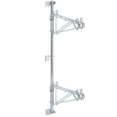 Metro AW53C Super Erecta Post-Type Wall Mount Mid Unit Kit, Chrome, for 24" Shelf Width, 2 Shelf Levels