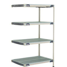 MetroMax i AX536GX3 4-Shelf Plastic Industrial Shelving Add-On Unit, 24" x 36" x 63"