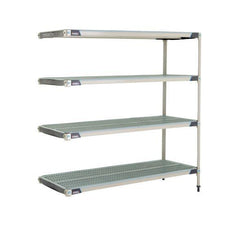 MetroMax i AX566GX3 4-Shelf Plastic Industrial Shelving Add-On Unit, 24" x 60" x 63"