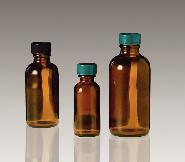 VWR International BOTTLE AMBER ROUND N/M 8oz W/Green CS24 - LP-15712-424
