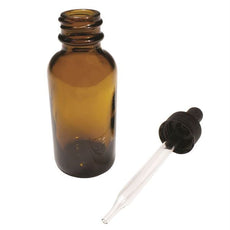 Bottles With Dropper, Boston Round, Amber, 0.5oz - BDPSC-AM-0.5OZ