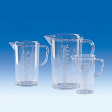 Brandtech Graduated Pitcher, SAN, Molded graduations, 250mL, pack 12 - V44091
