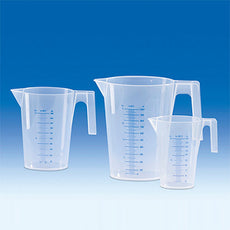Brandtech Graduated Pitcher, Nesting, PP, 1000mL, Yellow, pack of 12 - V482943