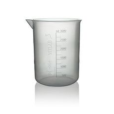 Brandtech Griffin Beaker, PP, Molded graduations, 3000mL, pack of 4 - V616941