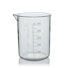 Brandtech Griffin Beaker, PMP, Molded graduations, 500mL, pack of 6 - V61895