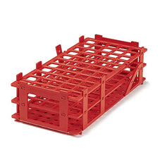 Brandtech Test Tube Rack, red, 55 tubes to dia.18mm, 5x11, pack of 5 - 4340012