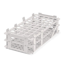 Brandtech Test Tube Rack, White, 55 tubes to dia.16mm, 5x11, pack of 5 - 4340060