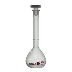 Brandtech Volumetric Flask, PMP, Stopper, Class B, 100mL, pack of 2 - V67395