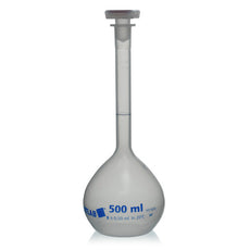 Brandtech Volumetric Flask with NS Stopper, PP, Class B, 500mL, pk 2 - V675941