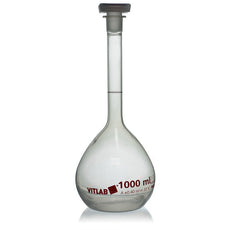 Brandtech Volumetric Flask, PMP, NS Stopper, PP, Class A, 1000mL, pk 1 - V67604