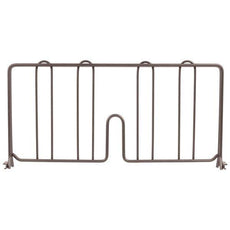 Metro DD18S Super Erecta 8" High Shelf Divider for Wire Shelves, Stainless Steel, 18"