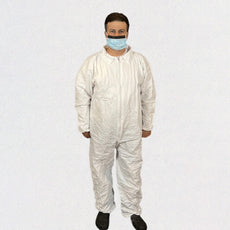 Advantage MPC Disposable Coveralls, White, Elastic, Medium - APP0180-M-W-MPC