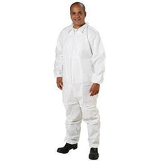 Advantage Pro Disposable Coveralls, White, Elastic, X-Large, 25/case - APP0180-XL-W-ADP