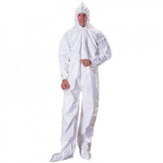 Advantage Disposable Coveralls, White, Elastic w/ Hoods & Boots, 4X-Large, 25/case - APP0190-4X-W