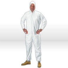 Advantage Plus Disposable Coveralls, White, Elastic w/ Attached Hood & Boots, 6X-Large, 25/case - APP0230-6X