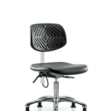 Polyurethane ESD Chair - Desk Height with Seat Tilt & ESD Stationary Glides - ESD-PDHCH-CR-T1-A0-EG
