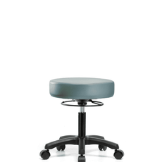 Vinyl Mini-Stool - Desk Height with Casters in Storm Supernova Vinyl - VDHMS-RG-RC-8822