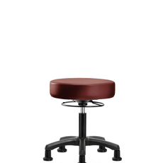 Vinyl Mini-Stool - Desk Height with Stationary Glides in Borscht Supernova Vinyl - VDHMS-RG-RG-8815