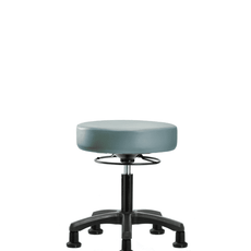 Vinyl Mini-Stool - Desk Height with Stationary Glides in Storm Supernova Vinyl - VDHMS-RG-RG-8822