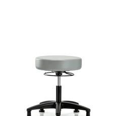 Vinyl Stool without Back - Desk Height with Stationary Glides in Dove Trailblazer Vinyl - VDHSO-RG-RG-8567