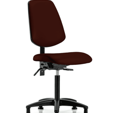 Vinyl Chair - Medium Bench Height with Medium Back & Stationary Glides in Burgundy Trailblazer Vinyl - VMBCH-MB-RG-T0-A0-NF-RG-8569