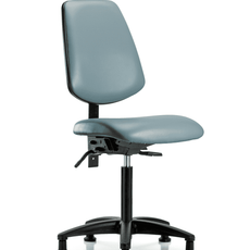 Vinyl Chair - Medium Bench Height with Medium Back & Stationary Glides in Storm Supernova Vinyl - VMBCH-MB-RG-T0-A0-NF-RG-8822