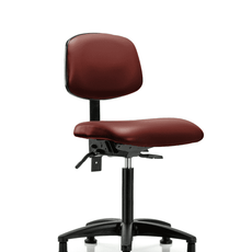 Vinyl Chair - Medium Bench Height with Stationary Glides in Borscht Supernova Vinyl - VMBCH-RG-T0-A0-NF-RG-8815