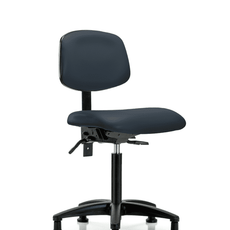 Vinyl Chair - Medium Bench Height with Seat Tilt & Stationary Glides in Imperial Blue Trailblazer Vinyl - VMBCH-RG-T1-A0-NF-RG-8582