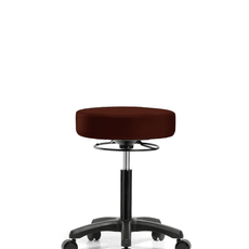Vinyl Mini-Stool - Medium Bench Height with Casters in Burgundy Trailblazer Vinyl - VMBMS-RG-NF-RC-8569