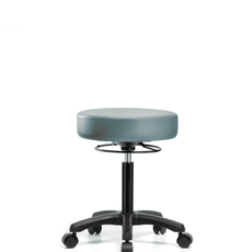 Vinyl Mini-Stool - Medium Bench Height with Casters in Storm Supernova Vinyl - VMBMS-RG-NF-RC-8822