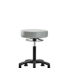 Vinyl Mini-Stool - Medium Bench Height with Stationary Glides in Dove Trailblazer Vinyl - VMBMS-RG-NF-RG-8567