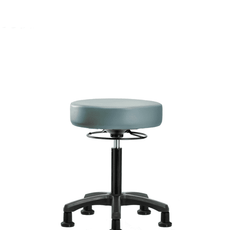 Vinyl Mini-Stool - Medium Bench Height with Stationary Glides in Storm Supernova Vinyl - VMBMS-RG-NF-RG-8822