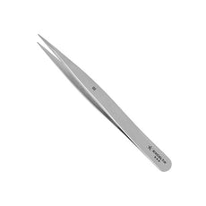 Excelta Tweezers - Straight Strong Medium Point - Carbon Steel - 00