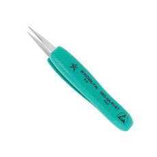 Excelta Tweezers - Straight Strong Medium Point - Anti-Mag. SS - Ergonomic - Serrated Tips - 00D-SA-PI-ET