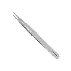 Excelta Tweezers - Straight Very Fine Point - Carbon Steel  - 1-PI