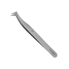 Excelta Tweezers - Angulated Flat Sharp Point - Carbon Steel  - 6-PI