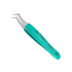 Excelta Tweezers - Angulated Flat Sharp Point - Anti-Mag. SS - Ergonomic - 6-SA-ET