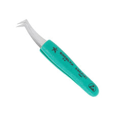 Excelta Tweezers - Angulated Flat Sharp Point - Anti-Mag. SS - Ergonomic - 6-SA-PI-ET