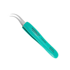 Excelta Tweezers - Curved Very Fine Point - Cobalt - Ergonomic   - 7-CO-ET