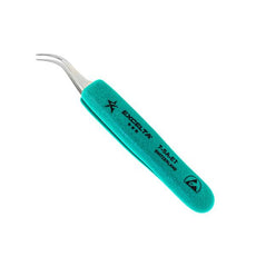 Excelta Tweezers - Curved Very Fine Point - Anti-Mag. SS - Ergonomic - 7-SA-ET