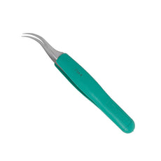 Excelta Tweezers - 4 Star Curved Very Fine Point - Anti-Mag. SS - Ergo - 7-SA-R