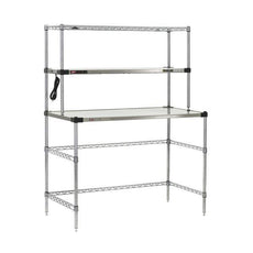 Metro EZHS48W-KIT Super Erecta Hot Workstation with Stainless Steel Heated Shelf, 120V, 400W, 24" x 48" x 64"