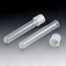 Culture Tube, 17 x 100mm (14mL), PP, STERILE, Attached Dual Position Cap, 25/Bag, 20 Bags/Unit-110178