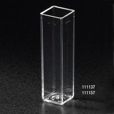 Cuvette, Spectrophotometer, Square, 4.5mL (10mm), PS, 4 Clear Sides, 100/Tray, 5 Trays/Unit-111137
