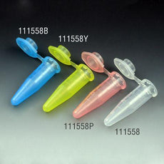 Microcentrifuge Tube, 1.5mL, PP, Attached Snap Cap, Graduated, Yellow-111558Y